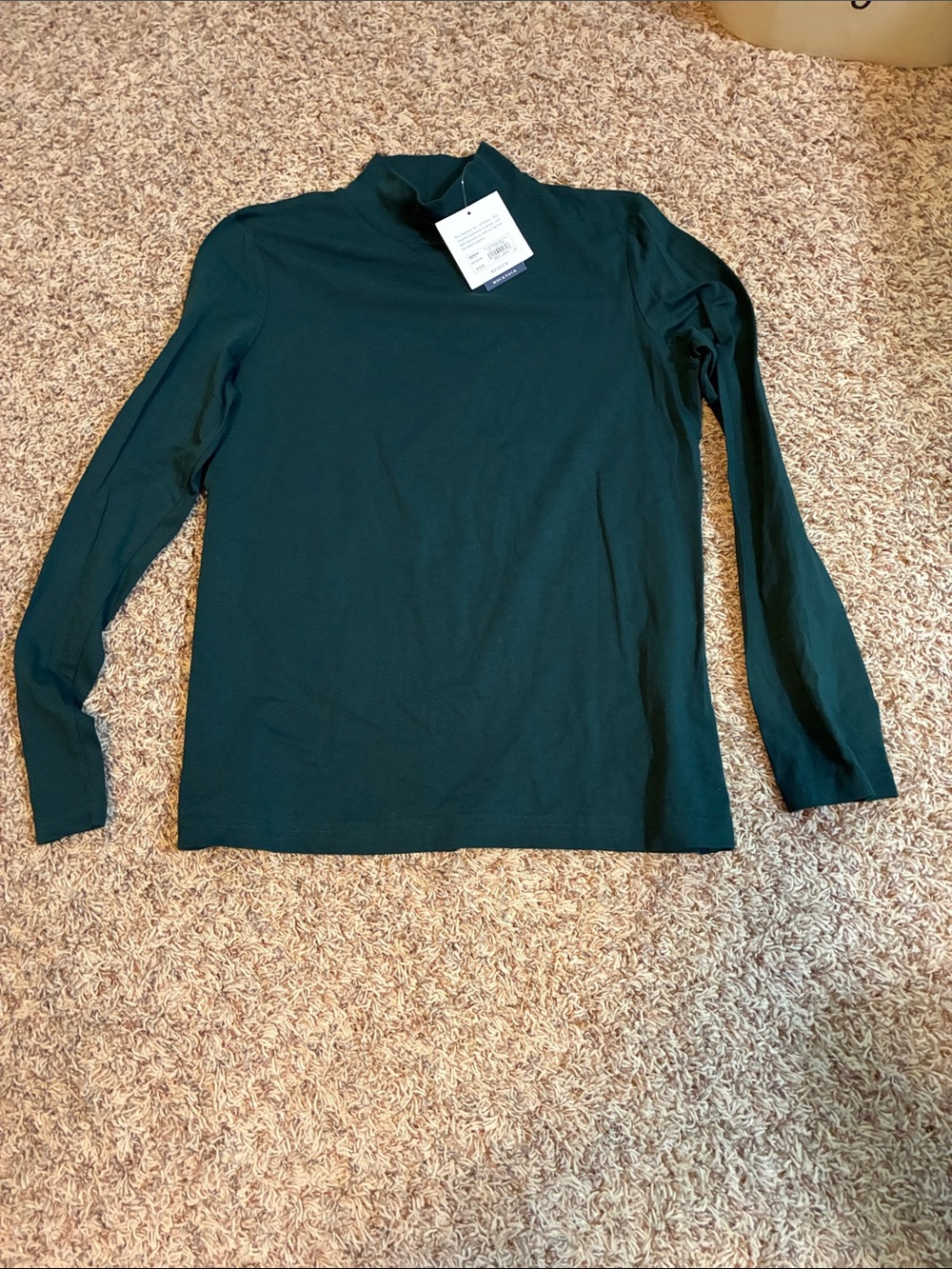 croft & barrow Forest Green Mockneck Long Sleeve Top